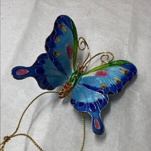⭐️Colorful blue cloisonné butterfly ornament